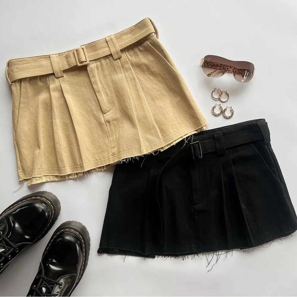 princess polly (lioness) elle mini skirt in beige ♡